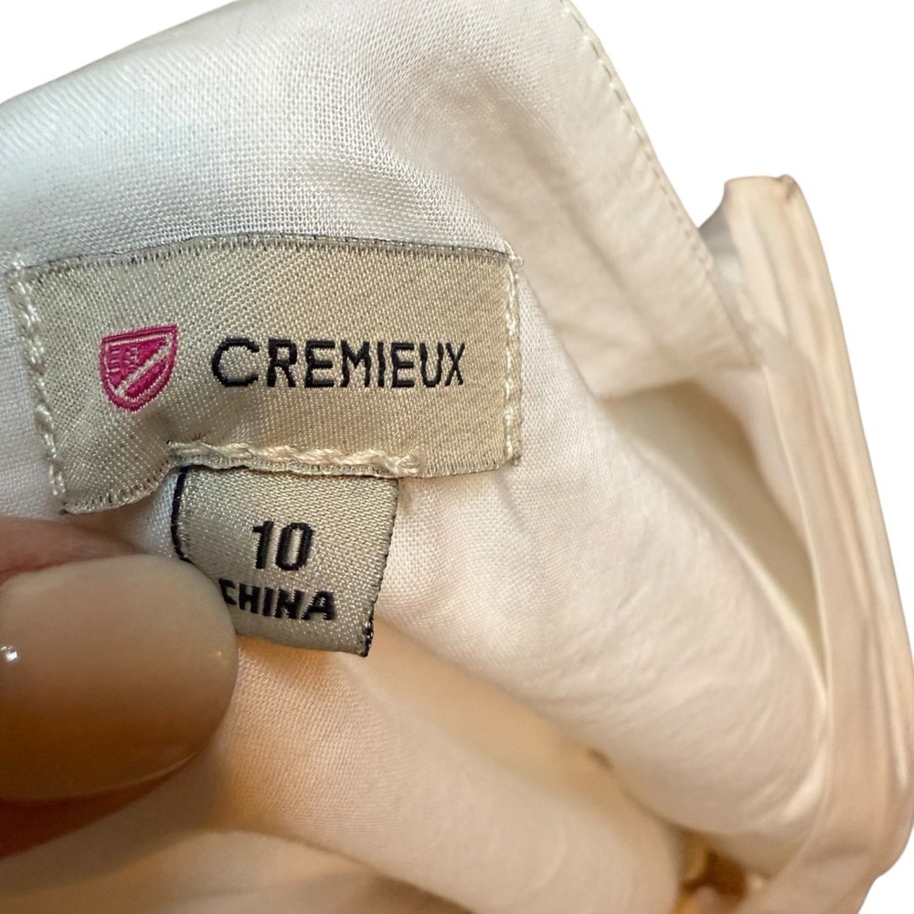 Daniel Cremieux | White/Cream/Yellow Sleeveless Color Block Sundress | Sz 10 - Picture 8 of 10
